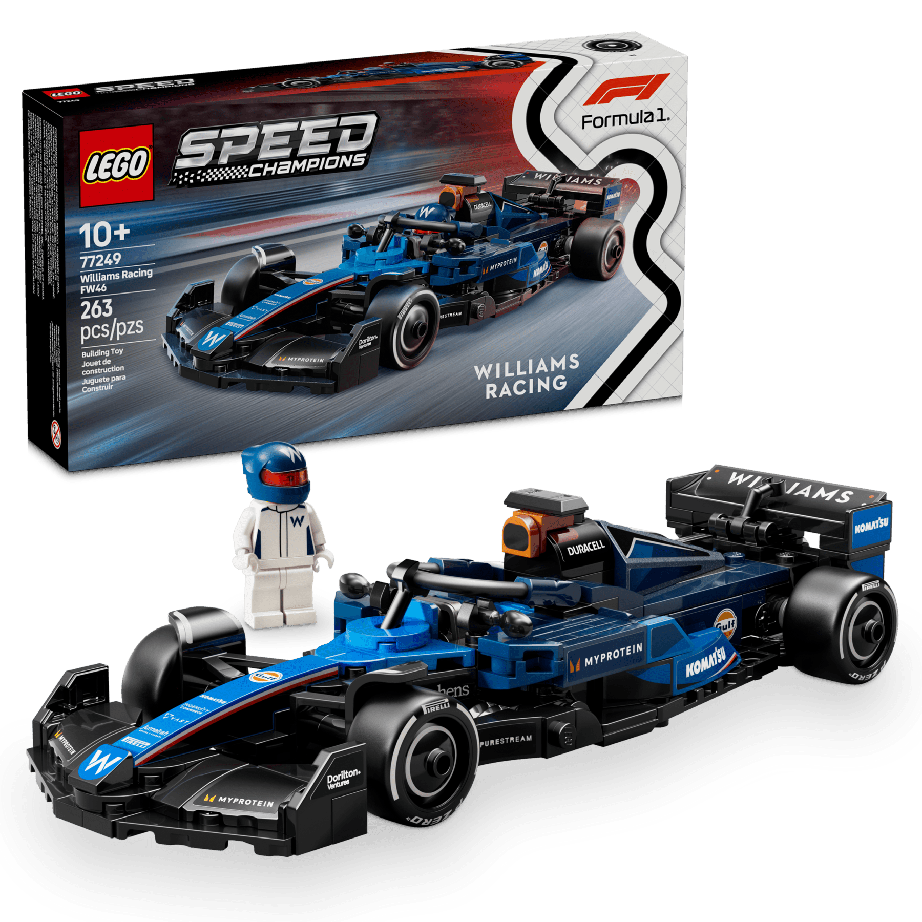 LEGO Speed Champions Williams Racing FW46 Formula 1 Car 77249 - LEGO